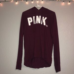 Pink lightweight hoodie